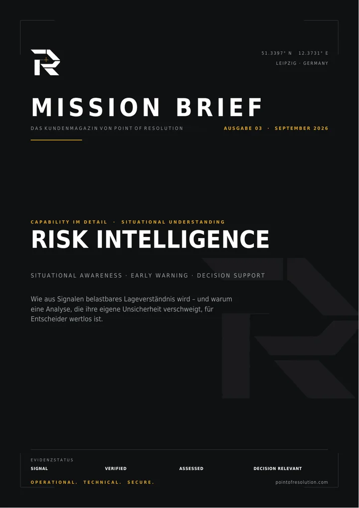 Cover MISSION BRIEF 03 – Risk Intelligence
